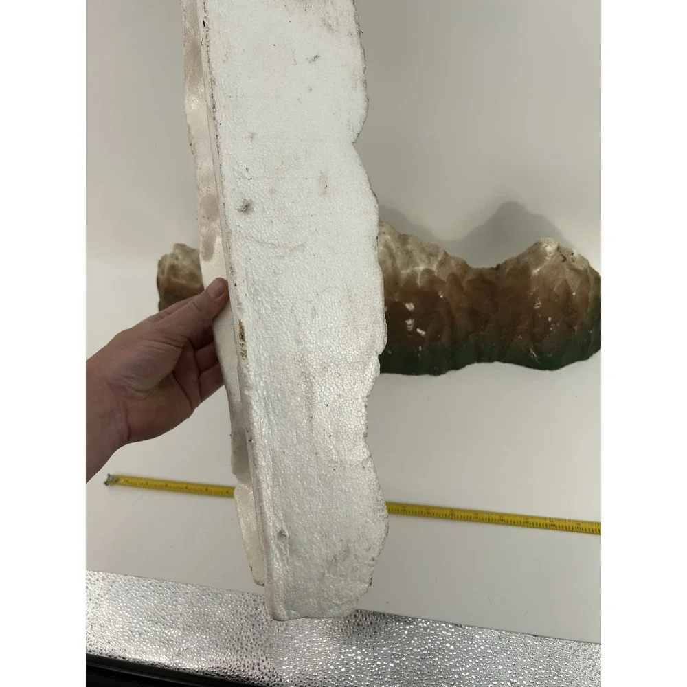 Vintage Molded Styrofoam Mountain Range Backdrop Set Of 2